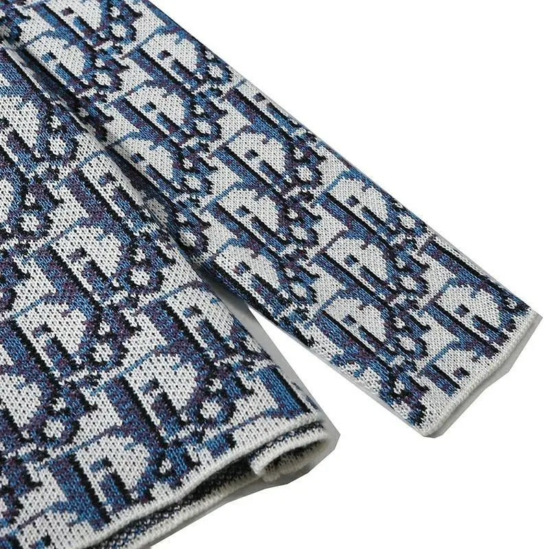 Dior Men's Blue and Off-White Designer Sweatshirt Metroutfits