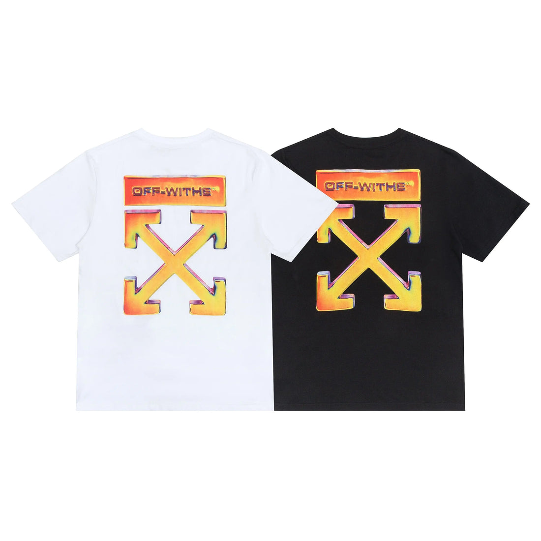 Off White - Men's Signature T-Shirt Black & White - Urban Designer Wear Metroutfits
