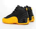 Jordan AJ12 Retro Black University Gold Sneakers New With Tag & Box Metroutfits