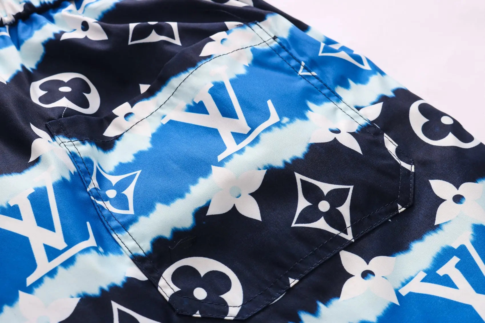 Louis Vuitton Men's Designer Short Blue Black White - Luxury Wear Metroutfits