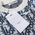 Dior Men's Blue and Off-White Designer Sweatshirt Metroutfits