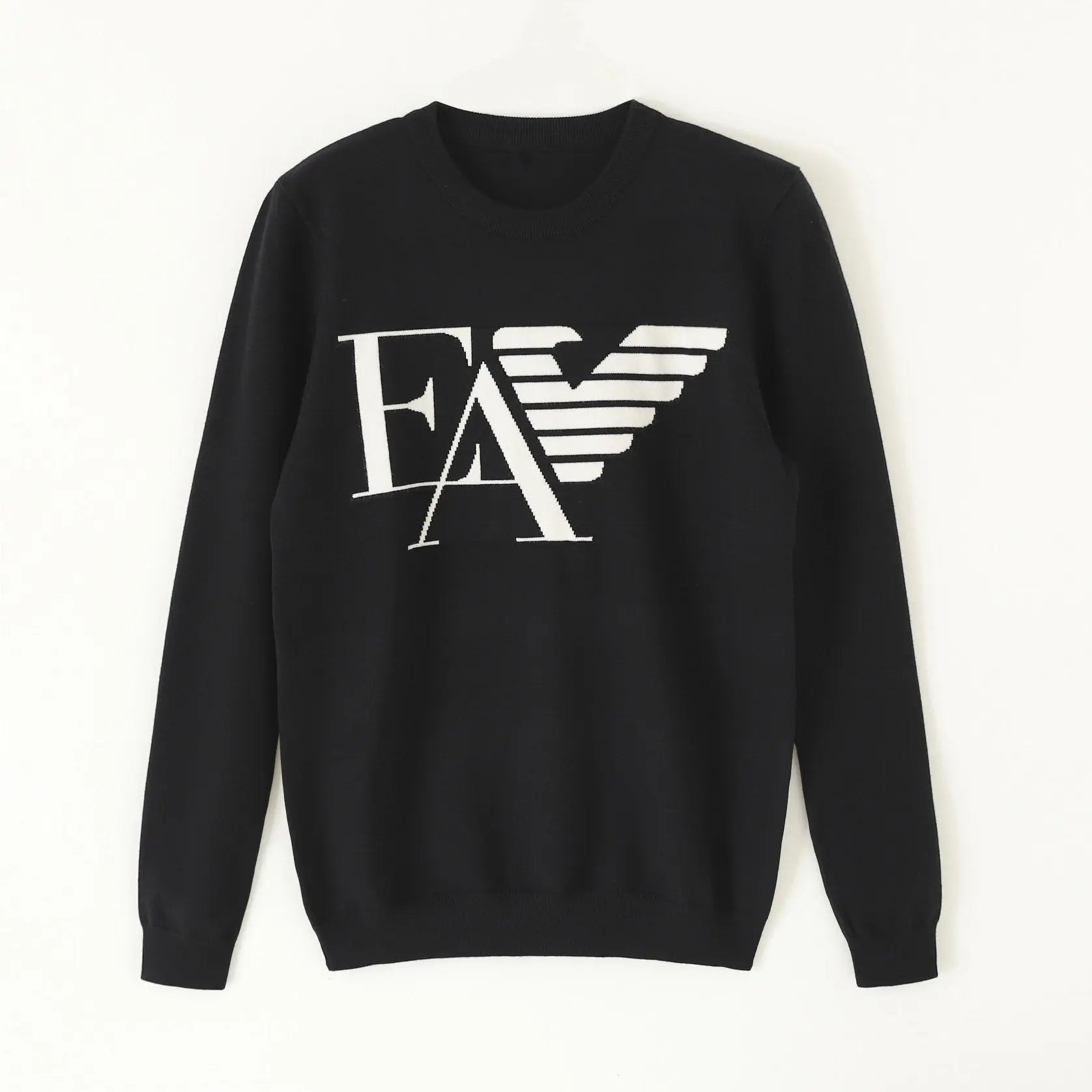 Armani Men's Black Designer Sweatshirt Metroutfits