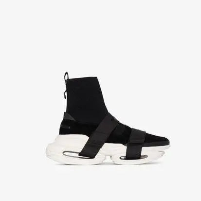 Balmain High Top Leather Men & Women Sneakers Metroutfits