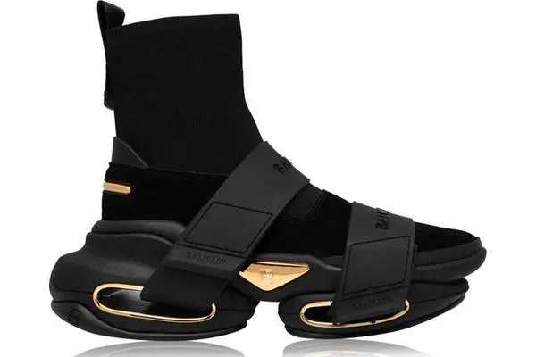 Balmain High Top Leather Unisex Sneakers New with Tag and Box Metroutfits