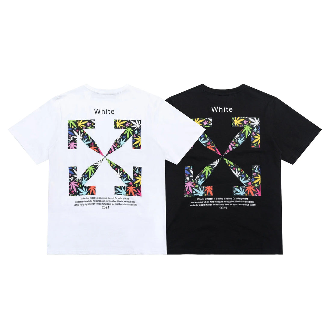 Off White - Men's Classic T-Shirt Black & White - Premium Streetwear Metroutfits