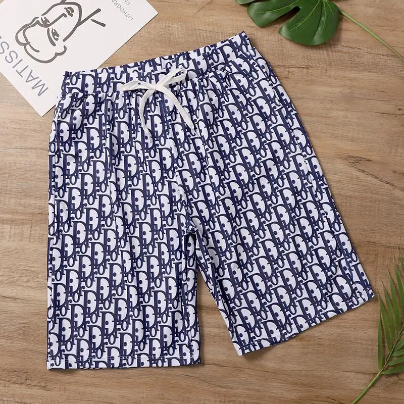 DIOR - Men's Designer Short White Blue - Luxury Casual Wear Metroutfits