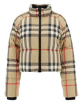 Burberry Check Cropped Puffer Jacket for Women Metroutfitstore