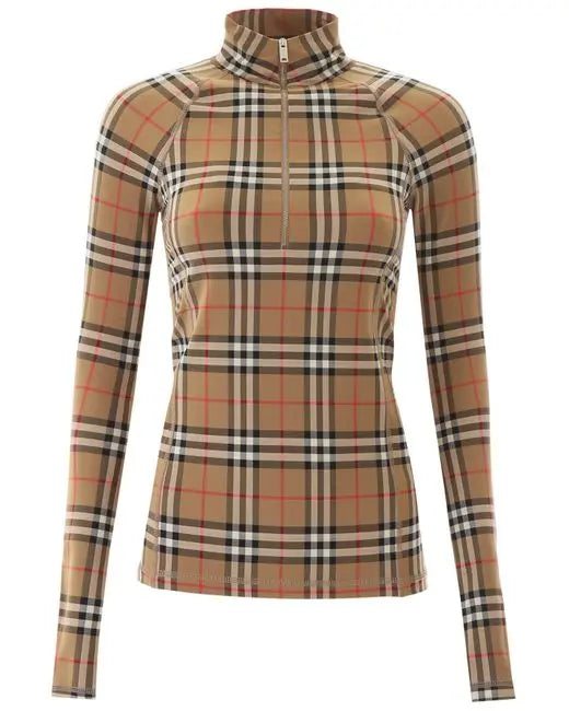 Burberry Women's Vintage Check Fitted Top Metroutfitstore