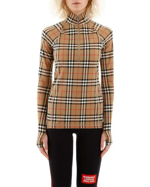 Burberry Women's Vintage Check Fitted Top Metroutfitstore