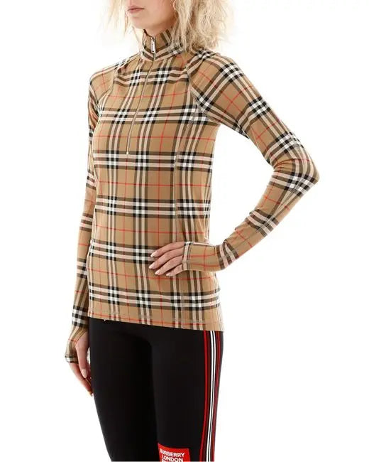 Burberry Women's Vintage Check Fitted Top Metroutfitstore