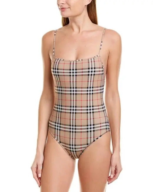 Burberry Women's Tartan One-Piece Swimsuit Metroutfitstore
