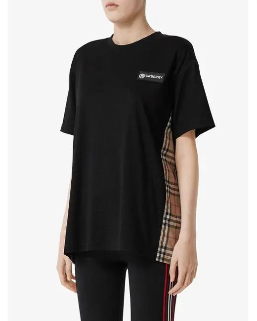 Burberry Women’s Black Oversized Denim T-Shirt Metroutfitstore