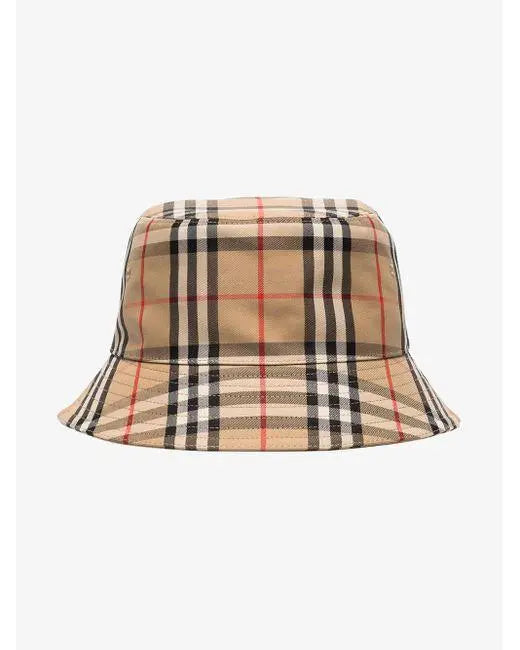 Burberry Check Cotton Bucket Hat – Unisex Designer Accessory Metroutfits