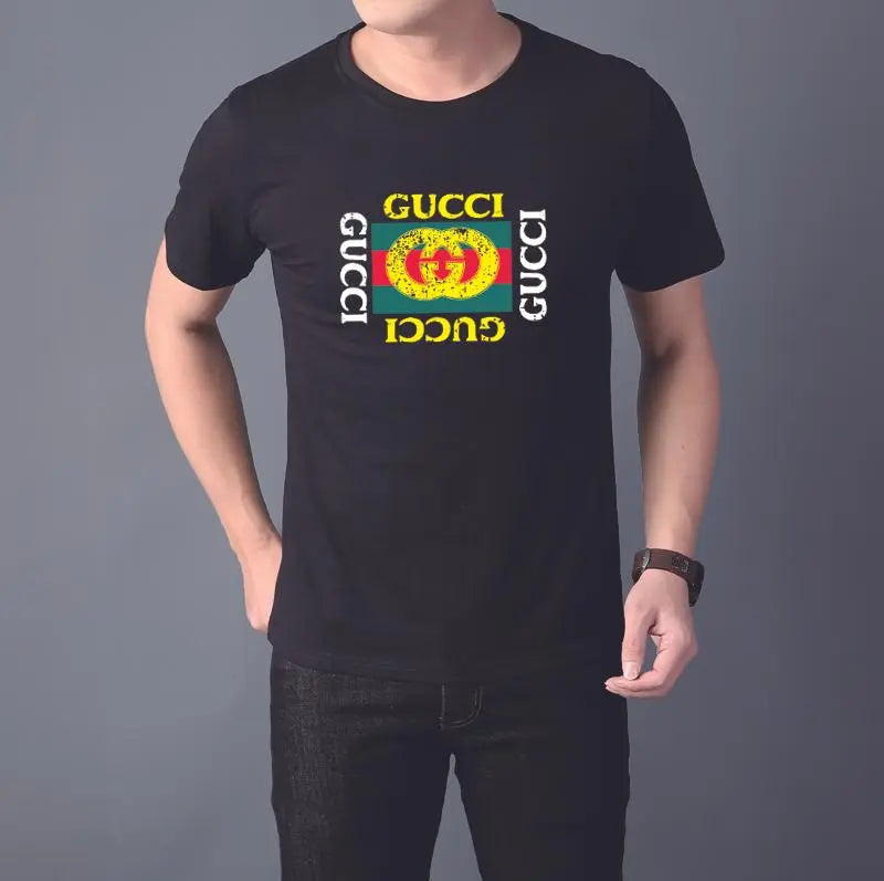 Gucci - Men's T-Shirt Grayblack White - Designer Casual Wear Metroutfits