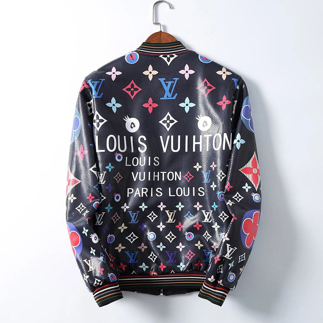 Louis Vuitton Men's Black Multicolor Designer Jacket Metroutfits