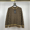 Fendi Men's Black and Golden Designer Sweatshirt Metroutfits