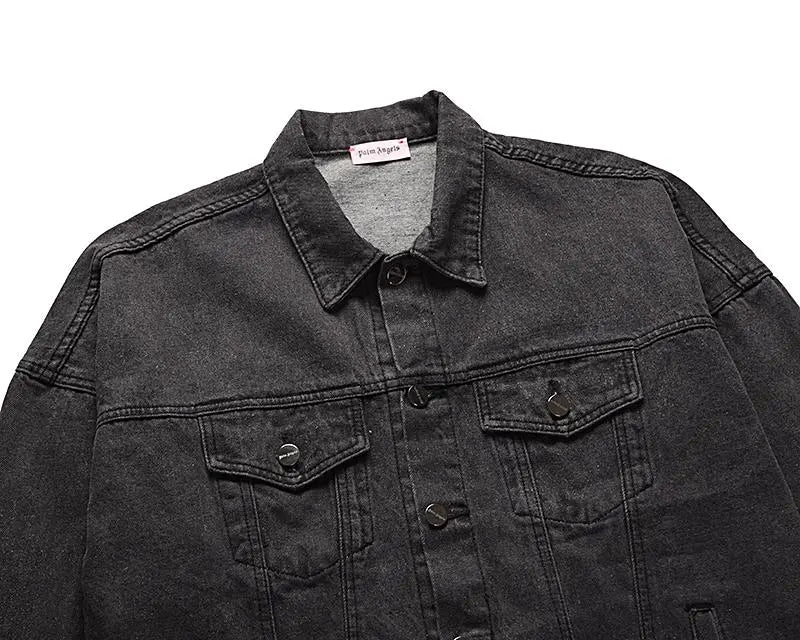 Palm Angels Men's Black Designer Jacket Metroutfits