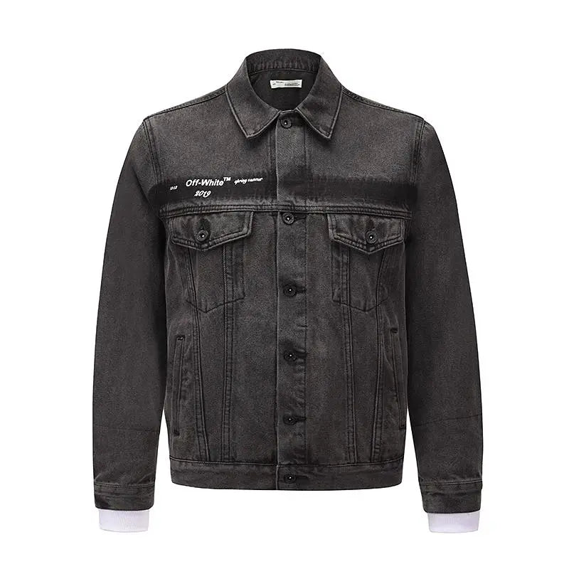 Off-White Black Varsity-Patch Bomber Jacket – New with Tags & Box Metroutfits