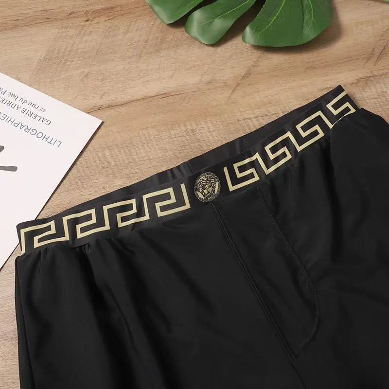 Versace Men's Black Designer Shorts Metroutfits