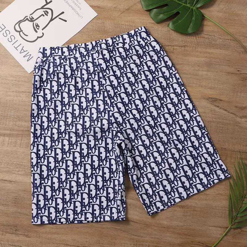 DIOR - Men's Designer Short White Blue - Luxury Casual Wear Metroutfits