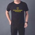 Versace - Men's Logo T-Shirt Black White - Luxury Casual Style Metroutfits