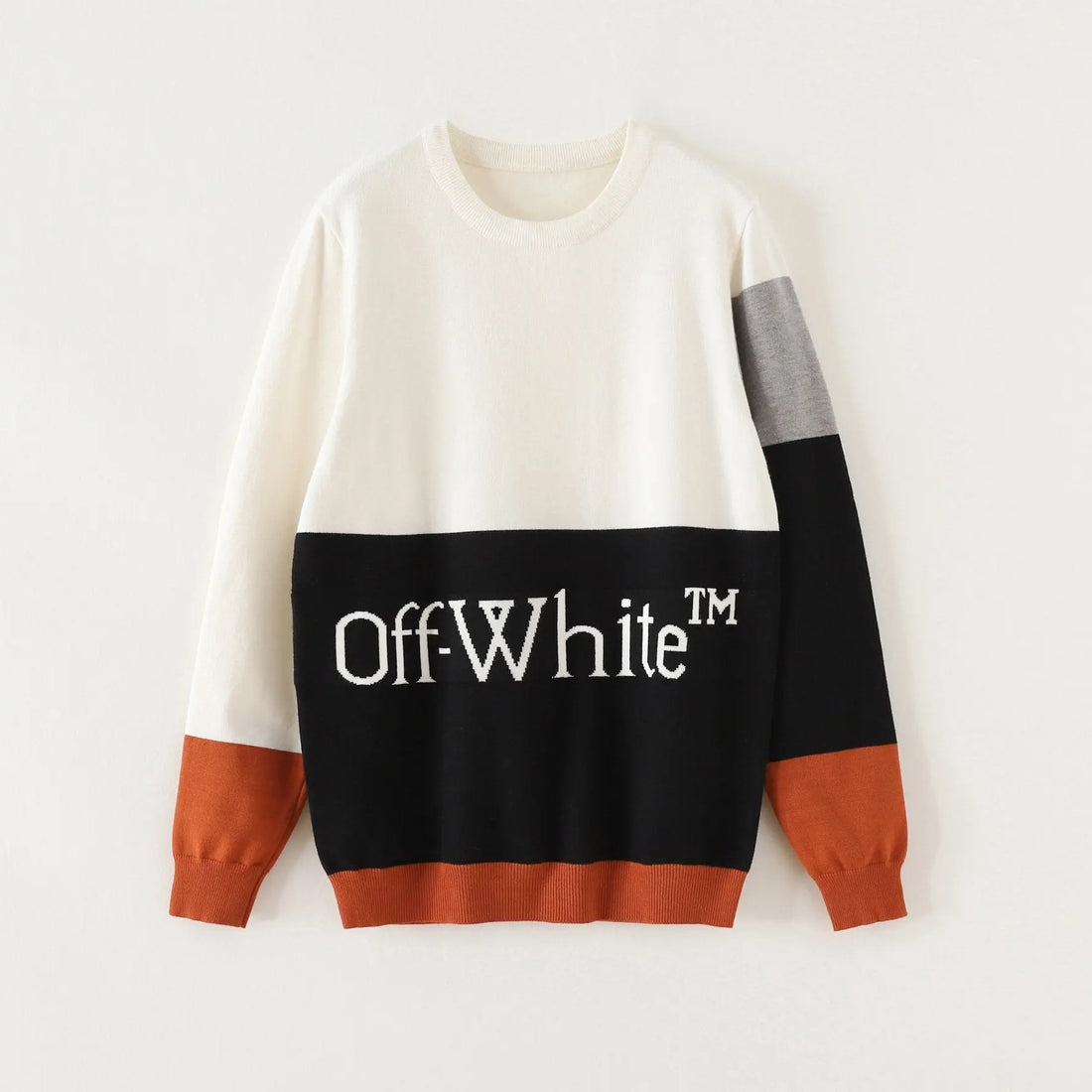 Off-White Men's White Black Sweatshirt Metroutfits