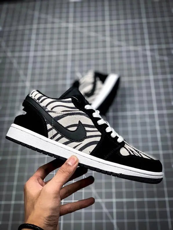 Jordan AJ1 Low Zebra Retro Sneakers New with Tag & Box Metroutfits