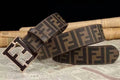 Fendi Canvas Belt Zucca Brown Monogram – New with Tag, Iconic FF Print Metroutfits