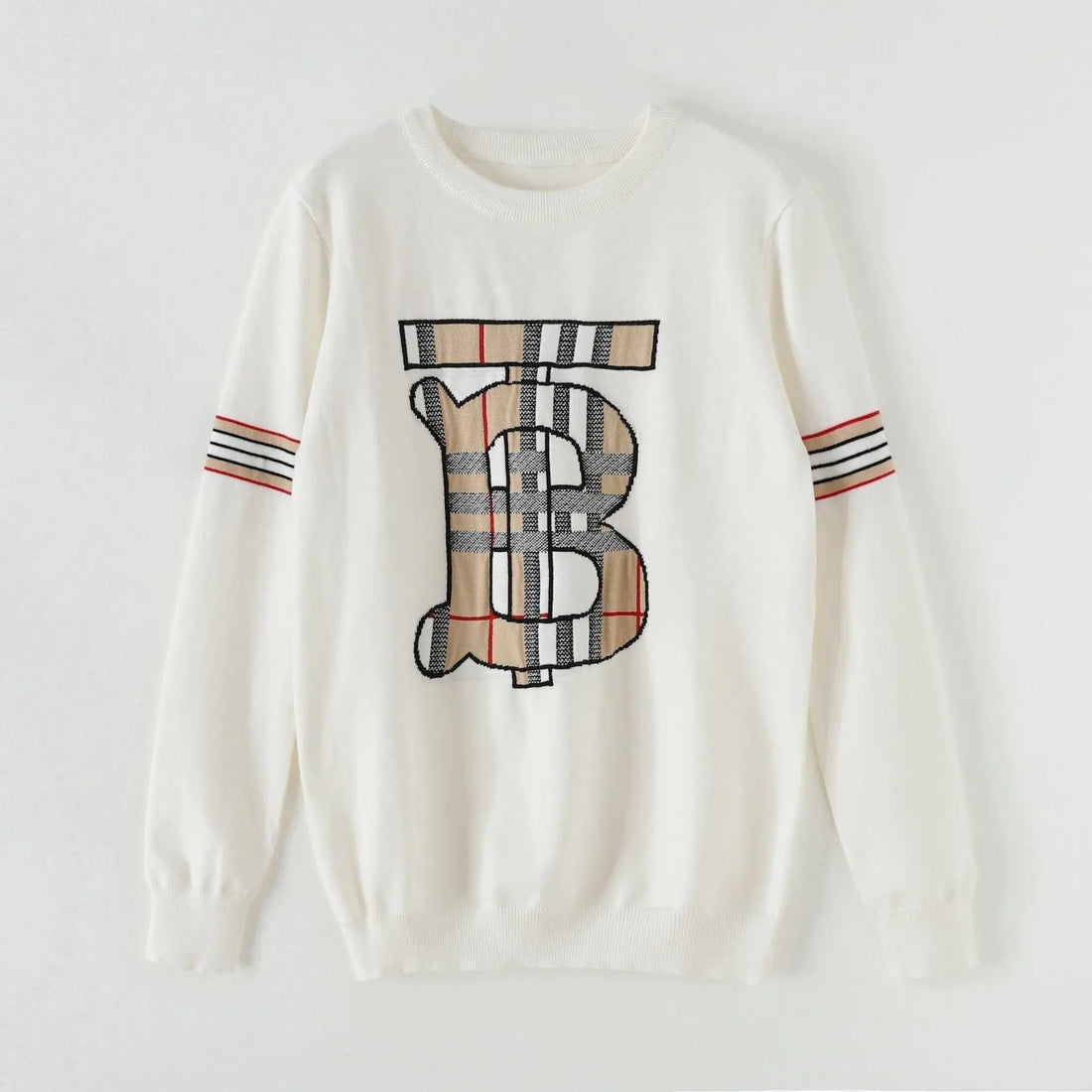 Burberry Men's White Logo Sweatshirt Metroutfits