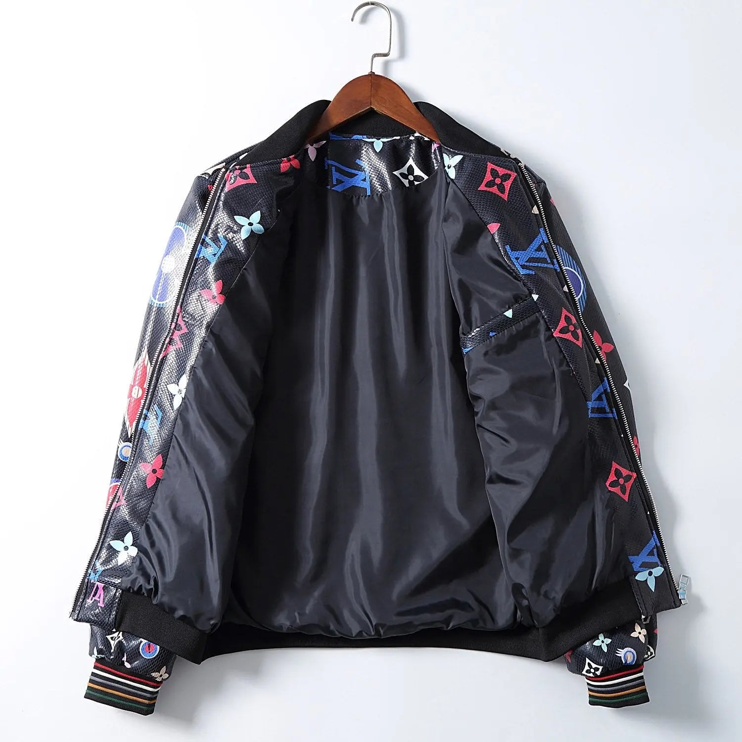 Louis Vuitton Men's Black Multicolor Designer Jacket Metroutfits