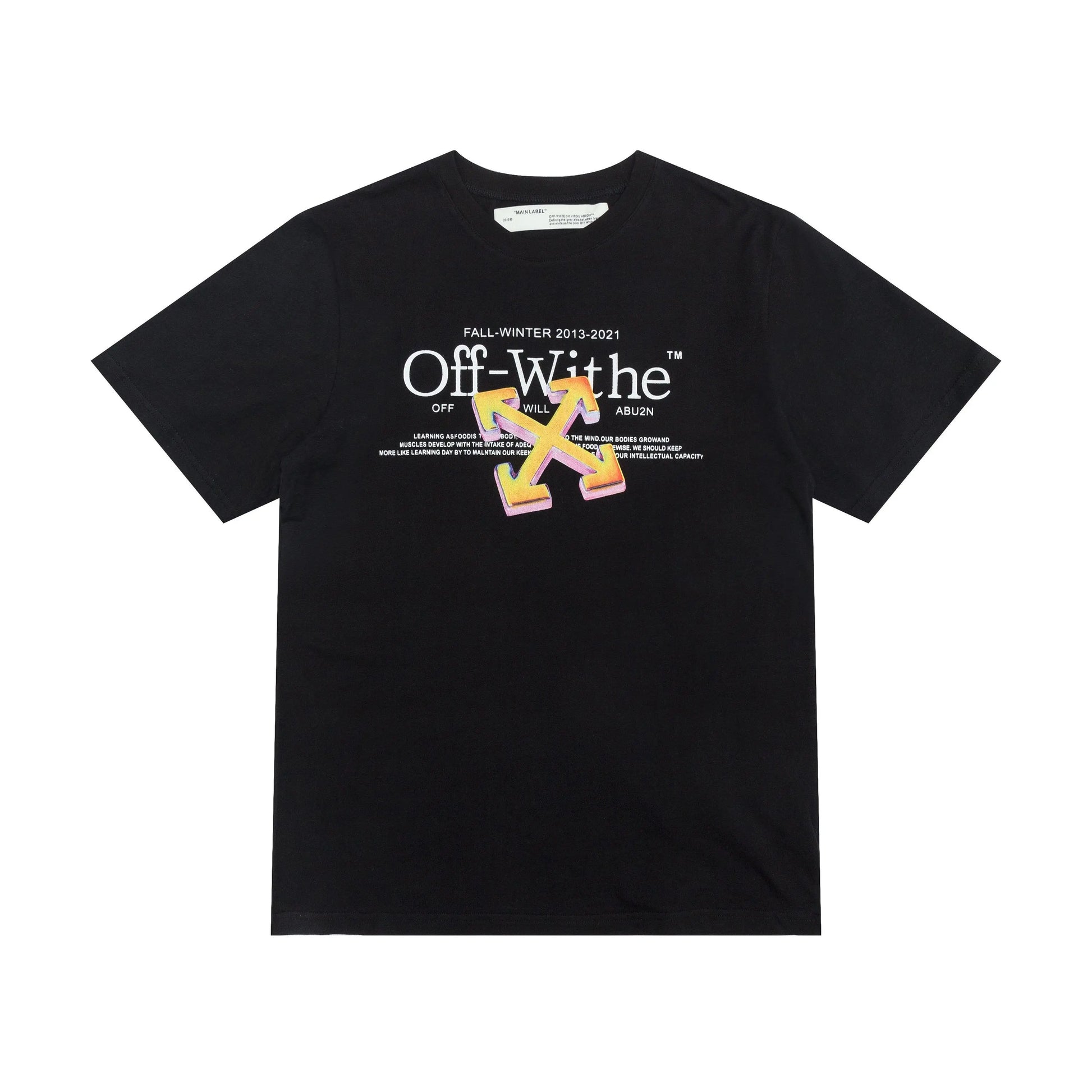 Off White - Men's Signature T-Shirt Black & White - Urban Designer Wear Metroutfits