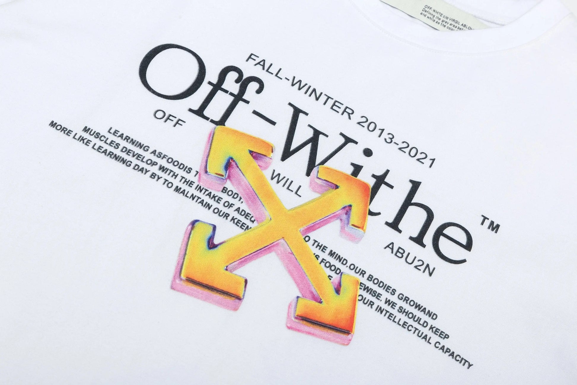 Off White - Men's Signature T-Shirt Black & White - Urban Designer Wear Metroutfits
