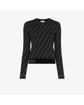 Fendi Women's FF Motif Fitted Sweater Metroutfitstore