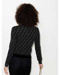 Fendi Women's FF Motif Fitted Sweater Metroutfitstore
