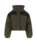 Fendi Monogram Cropped Puffer Jacket for Women Metroutfitstore