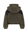 Fendi Monogram Cropped Puffer Jacket for Women Metroutfitstore