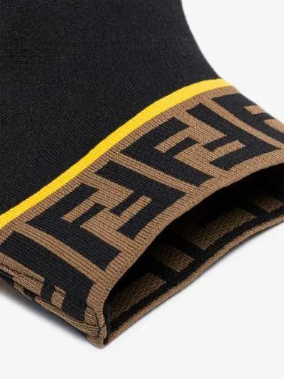 Fendi Logo hi-top stretch sock sneakers - chic tread