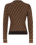 Fendi Women's FF Motif Fitted Sweater Metroutfitstore
