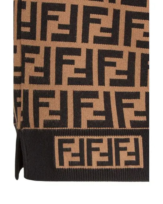 Fendi Women's FF Motif Fitted Sweater Metroutfitstore