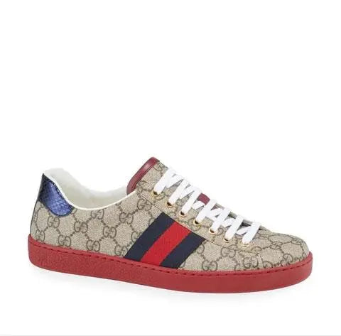 Gucci Ace GG Met Bijen Beige Sneakers – New with Tag and Original Box Metroutfits