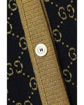 Gucci Women’s Blue Cotton GG Cardigan with Gold Lurex Trim Metroutfitstore