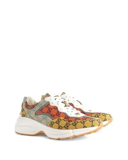 Gucci Rhyton GG Monogram Leather Unisex  Sneakers Metroutfits