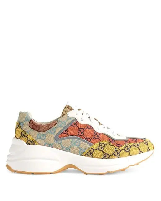 Gucci Rhyton GG Monogram Leather Unisex  Sneakers Metroutfits