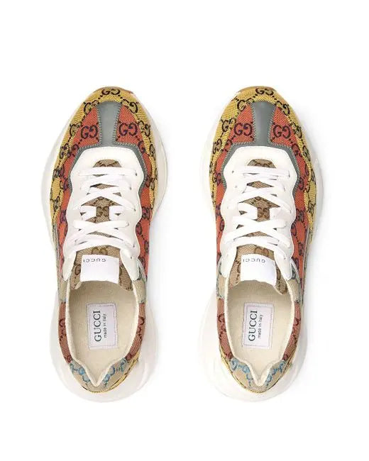 Gucci Rhyton GG Monogram Leather Unisex  Sneakers Metroutfits