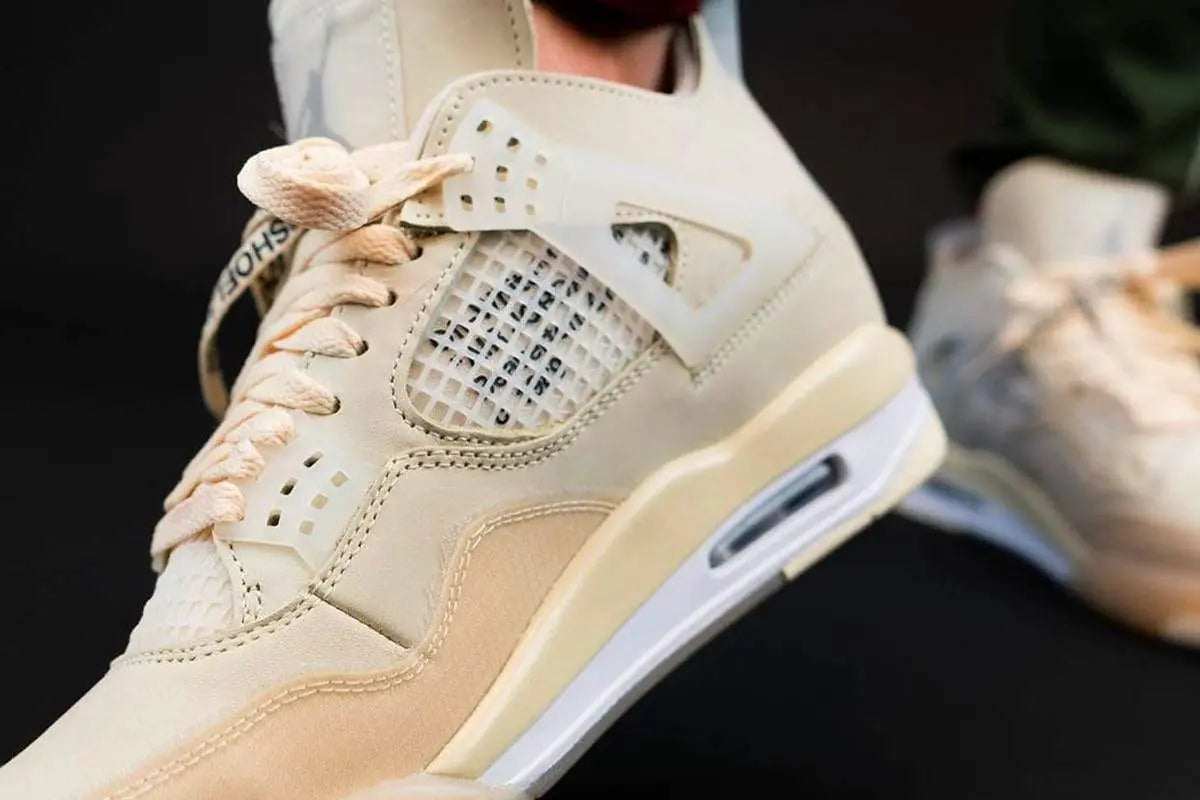 Jordan 4 Retro x Off-White Beige Sneakers New with Tag & Box Metroutfits