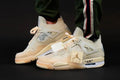 Jordan 4 Retro x Off-White Beige Sneakers New with Tag & Box Metroutfits