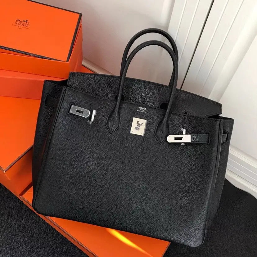 Hermès Birkin Bag in Black Togo Leather with Palladium Hardware Chic Tread