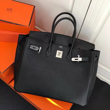 Hermès Birkin Bag in Black Togo Leather with Palladium Hardware Chic Tread