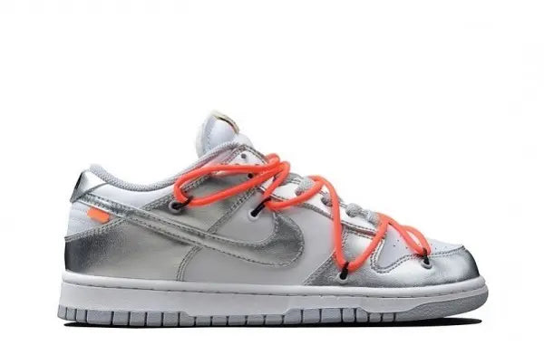 Nike Dunk SB Low X Off White Silver White Sneakers New Metroutfits