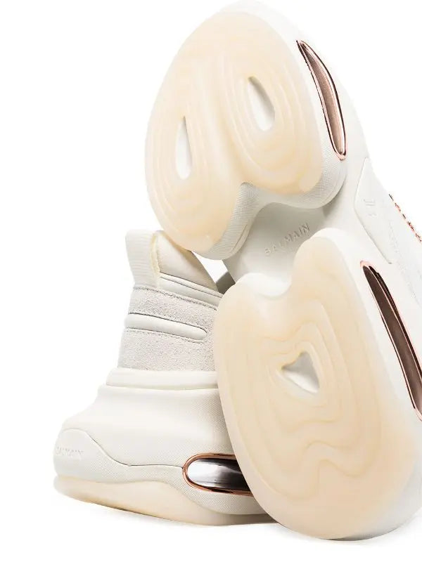 Balmain Bbold Leather Sneakers New With Tag & Box Metroutfits